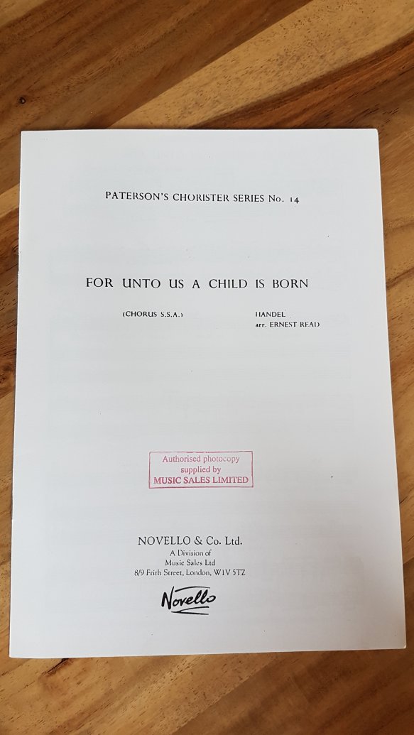 For unto us a chils is born